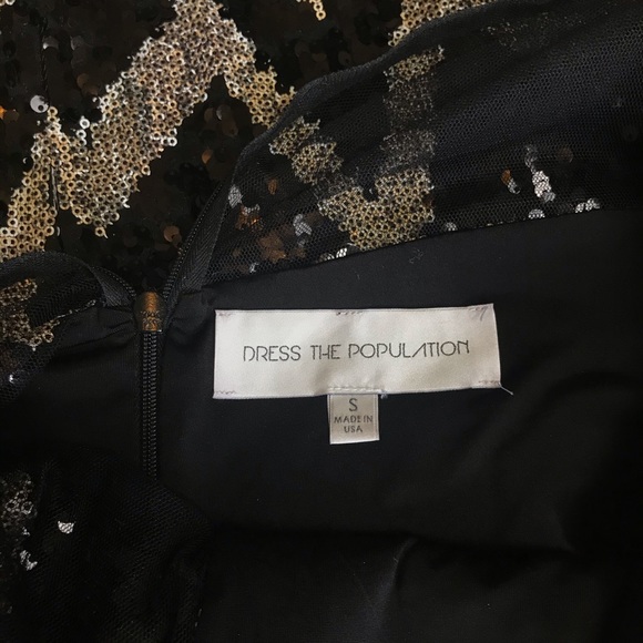 Dress the Population sequin sheer back dress Small - Picture 5 of 5